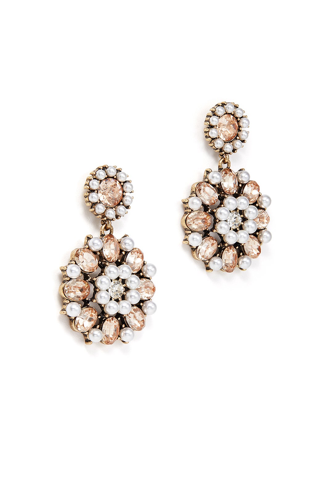Rose Pearl Circle Earrings by Slate & Willow Accessories 1