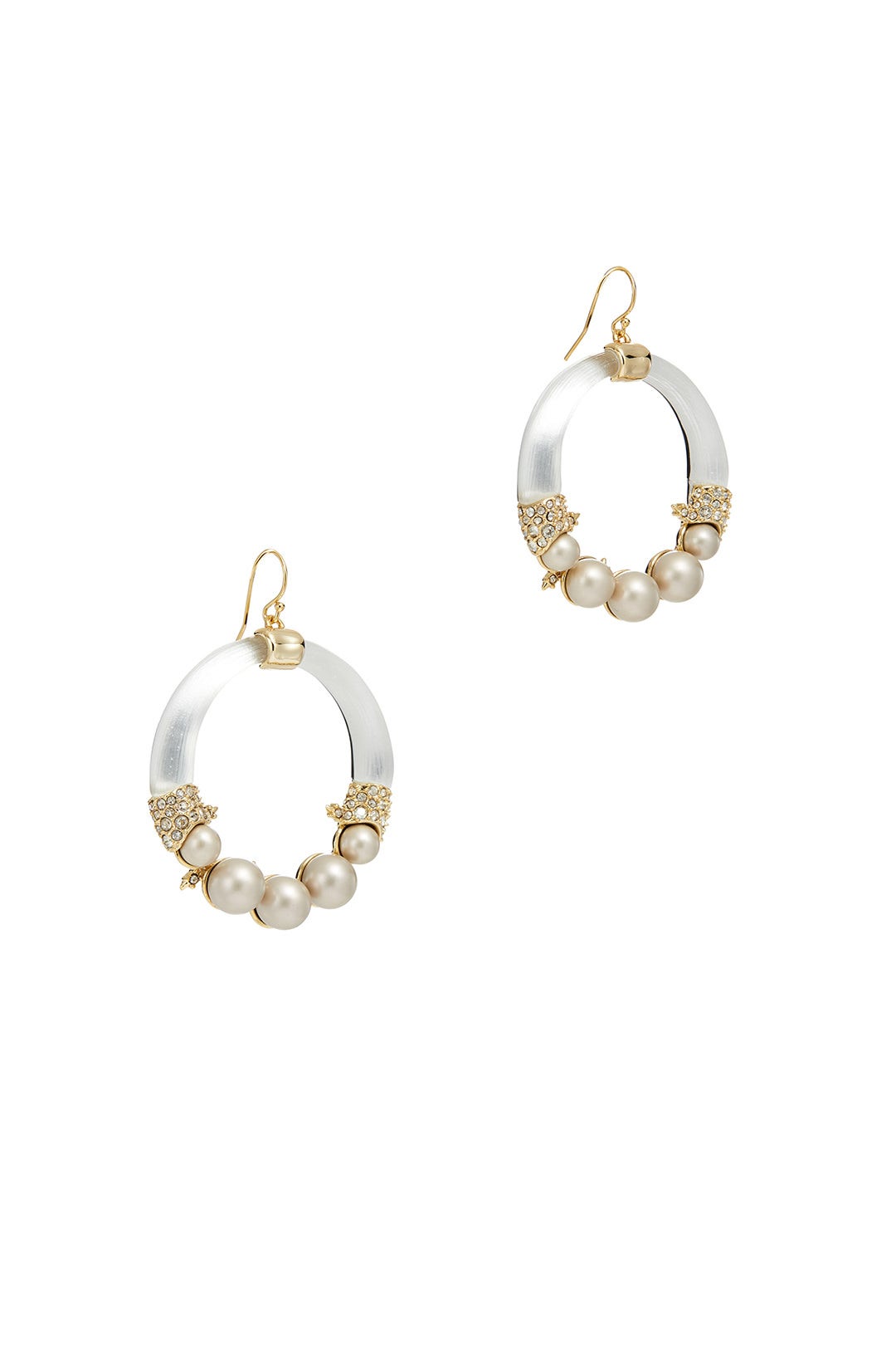 Pearl Hoop Wire Earrings by Alexis Bittar 1