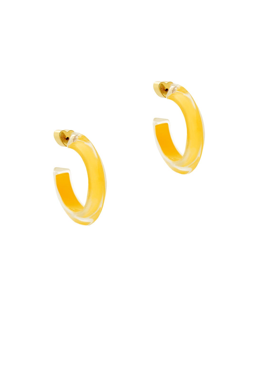 Mustard Small Jelly Hoops by Alison Lou 1