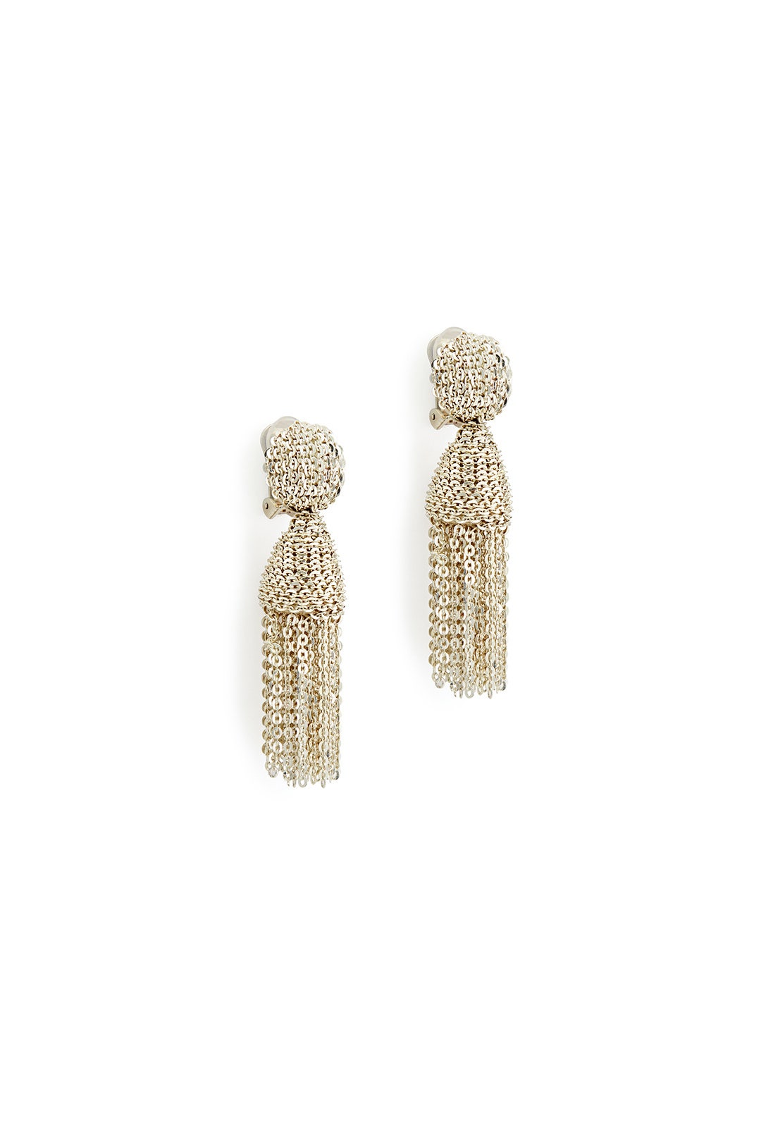 Mini Chain Tassel Earrings by Oscar de la Renta 1