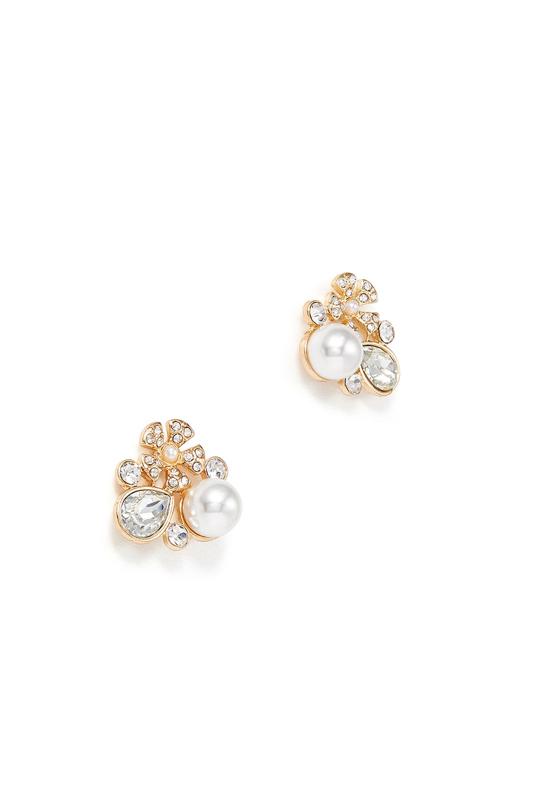 Crystal Pearl Studs by Slate & Willow Accessories 1