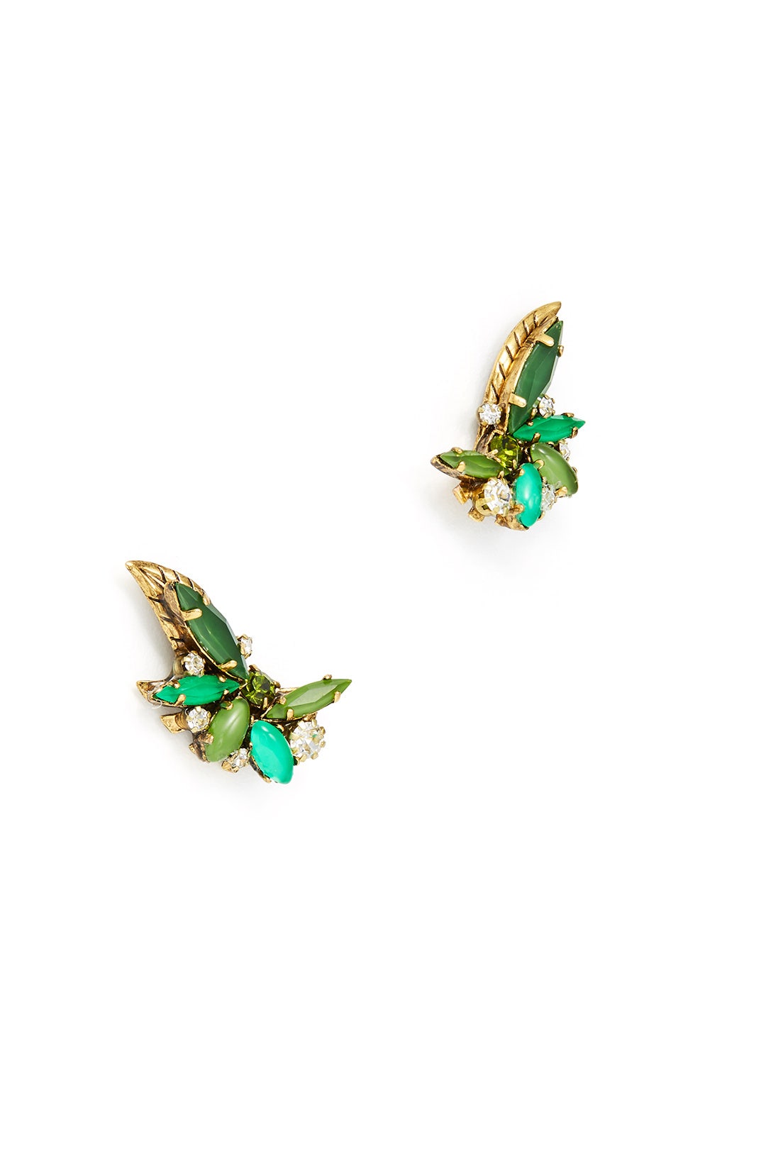 Green Earcrawler Studs by Erickson Beamon 1