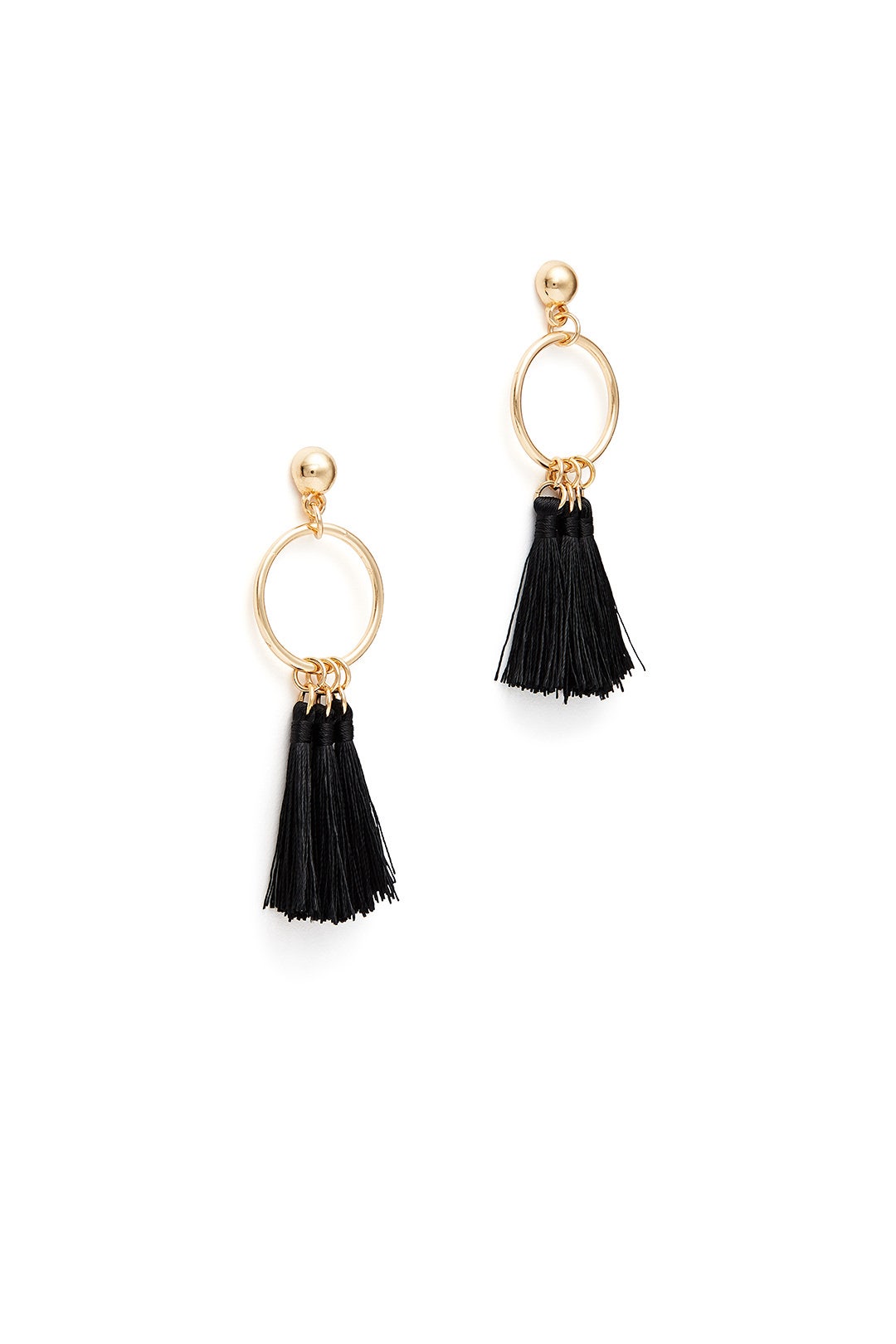 Black Tassel Hoops by Elise M. 1