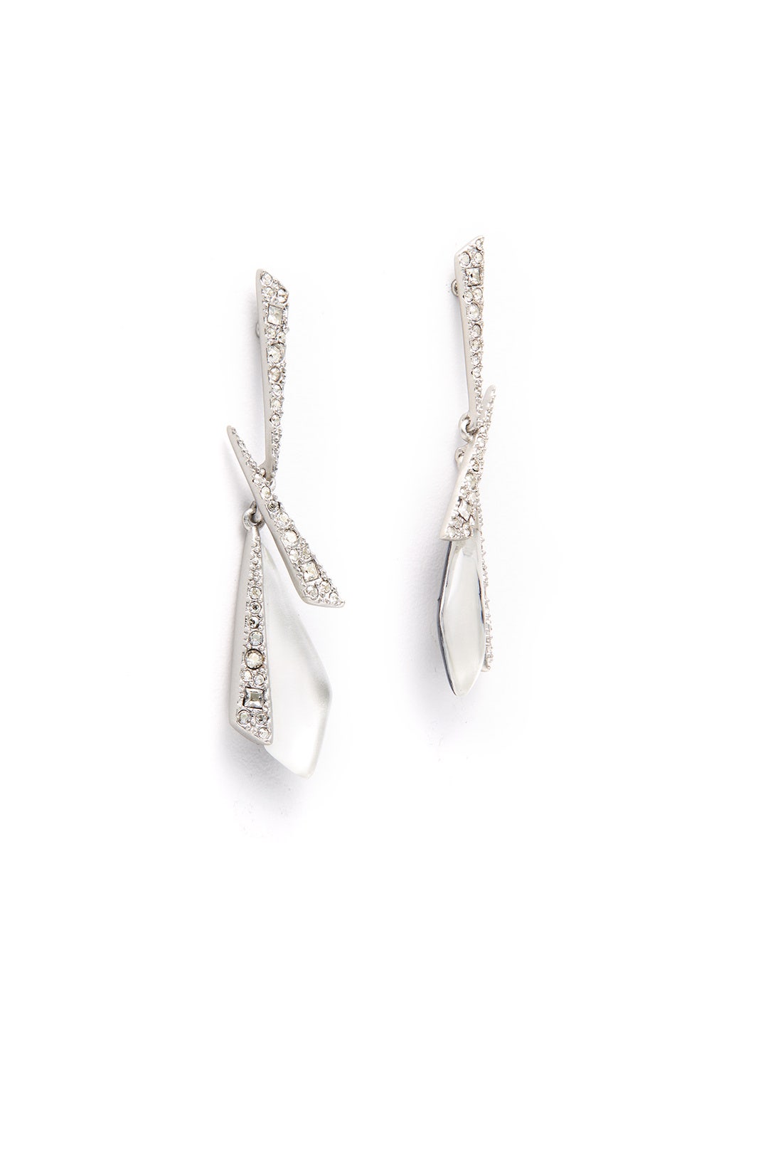 Crystal Encrusted Origami Post Earrings by Alexis Bittar 1