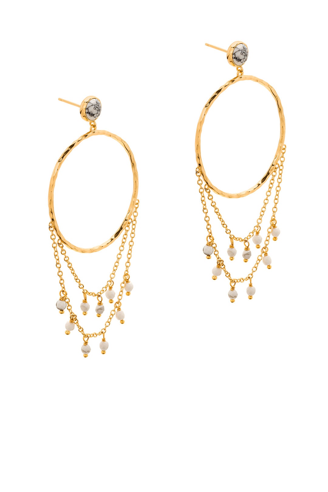 Sol Gemstone Drape Hoops by Gorjana Accessories 1