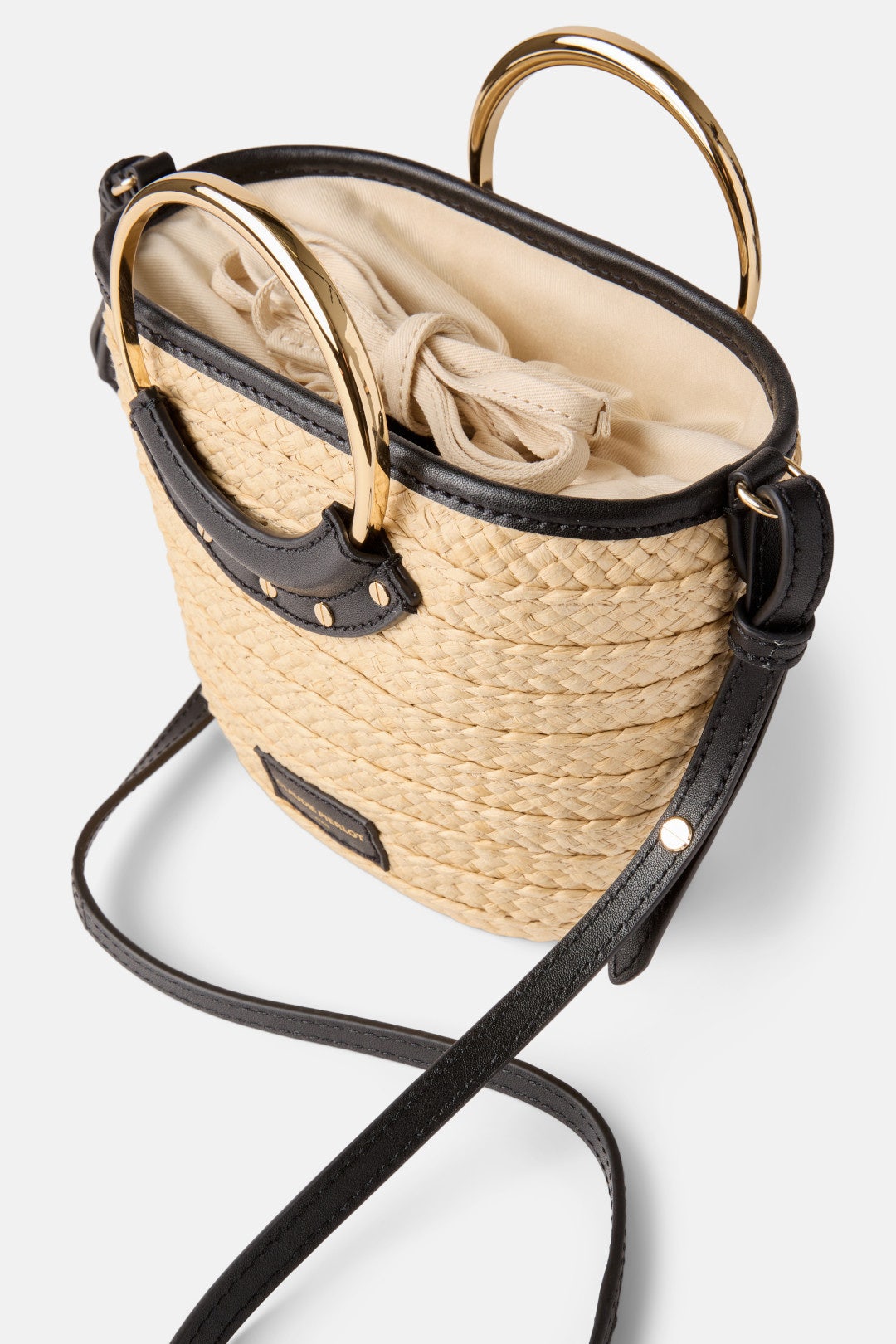 Small Woven Basket Bag With Ring by Claudie Pierlot Accessories 2