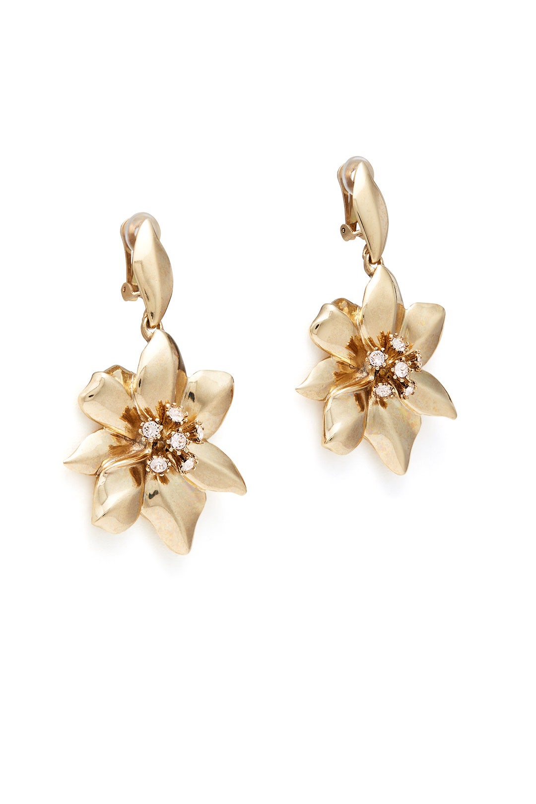 Bisque Flower Earrings by Oscar de la Renta 1