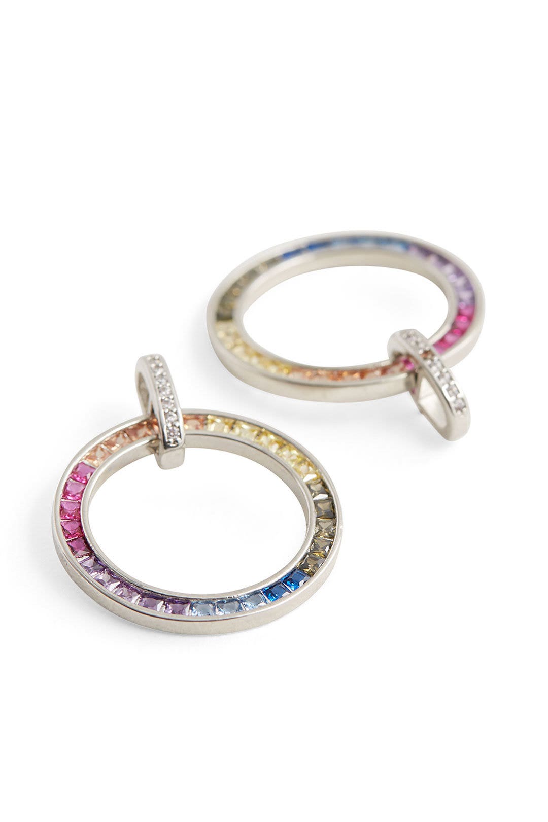 Rainbow Drop Hoops by Slate & Willow Accessories 1