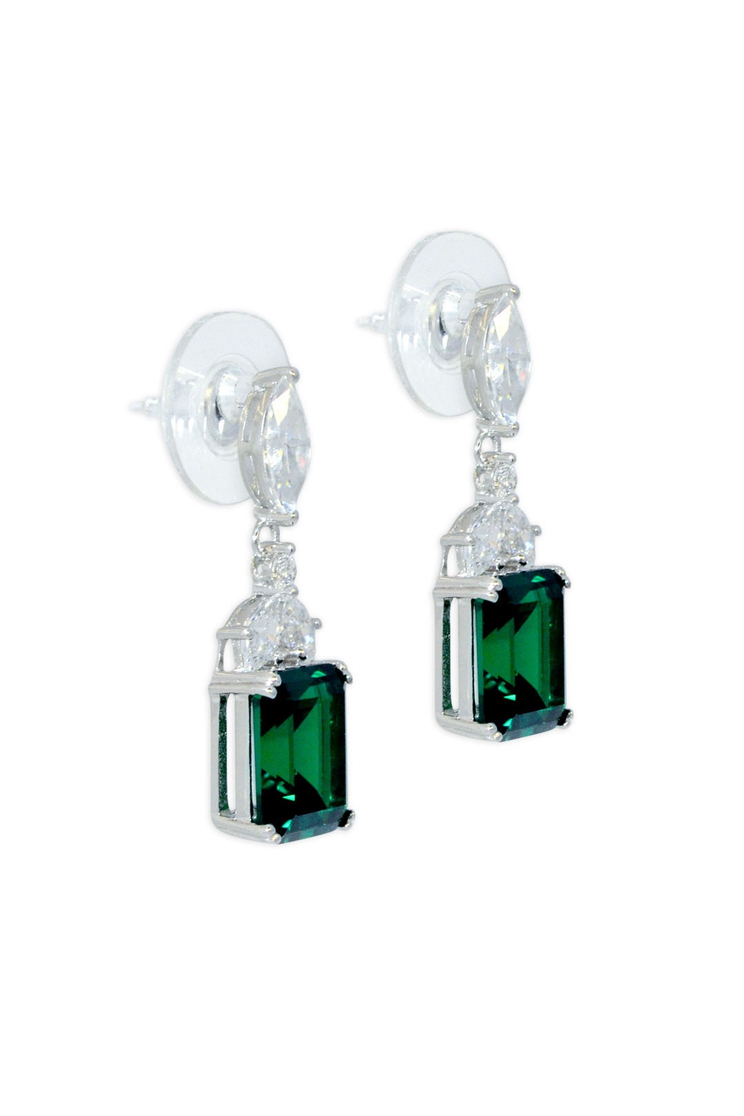 Laurel Green Drop Earrings by Crislu 1