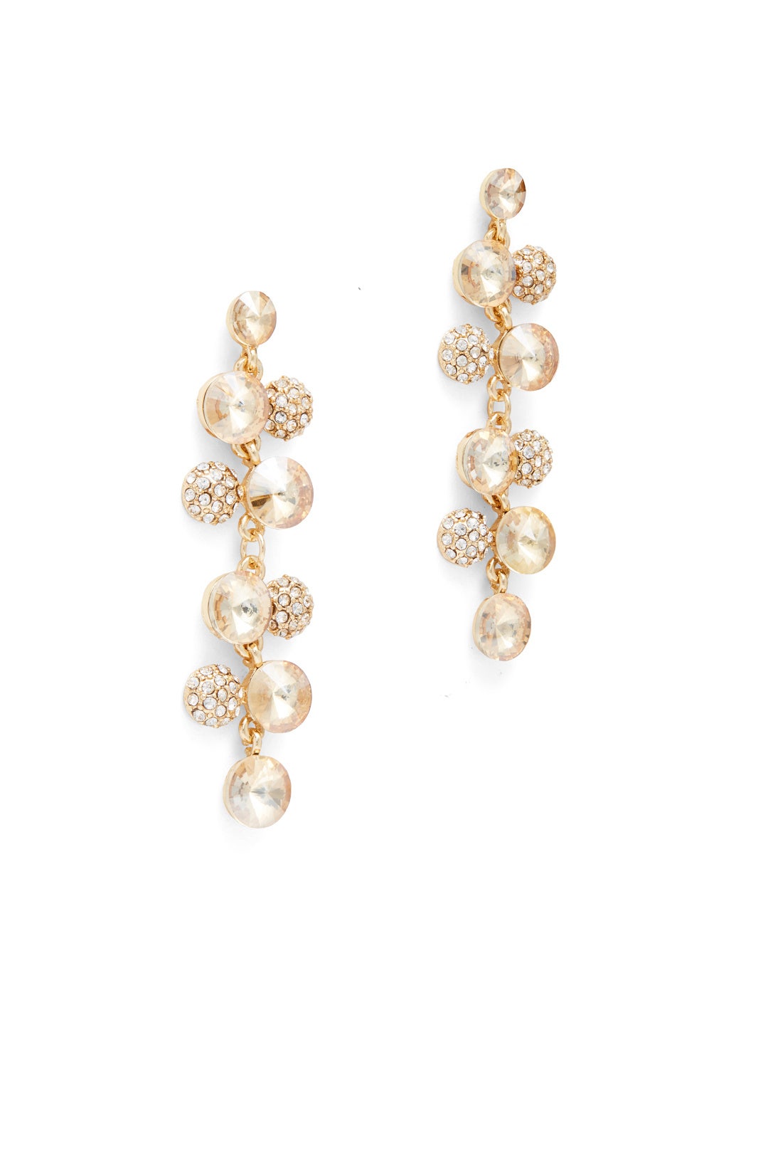 Crystal Pave Circle Drop Earrings by Slate & Willow Accessories 1