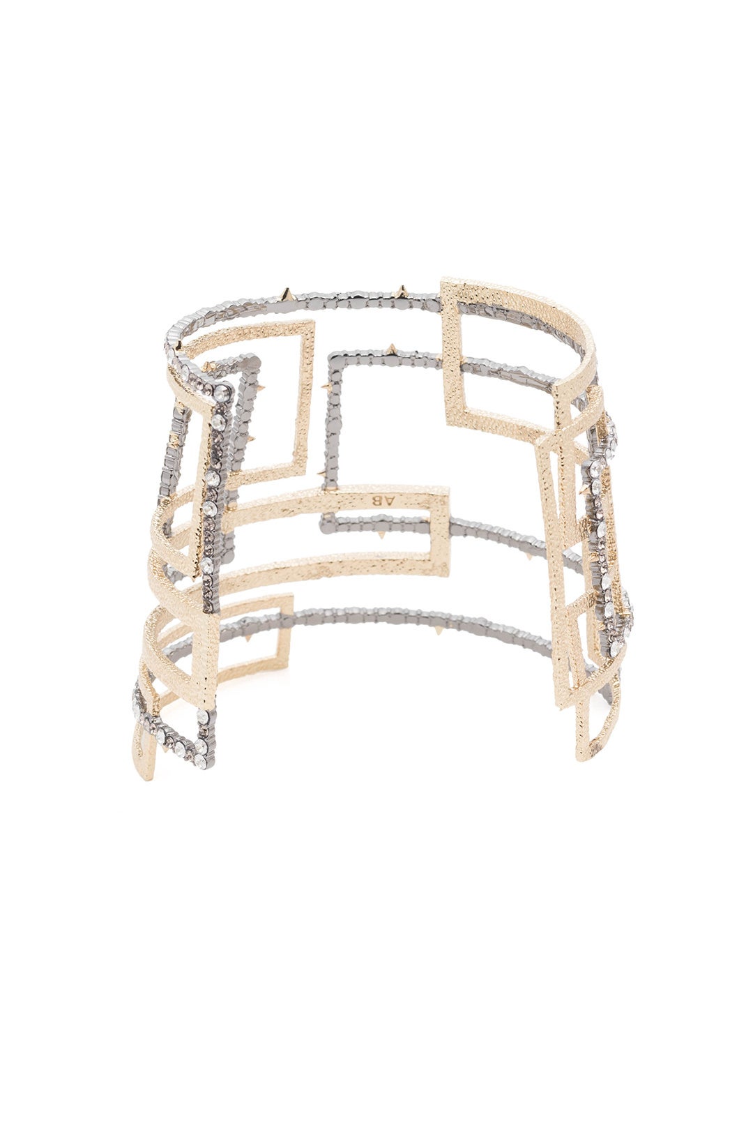 Crystal Encrusted Brutalist Cuff by Alexis Bittar 1
