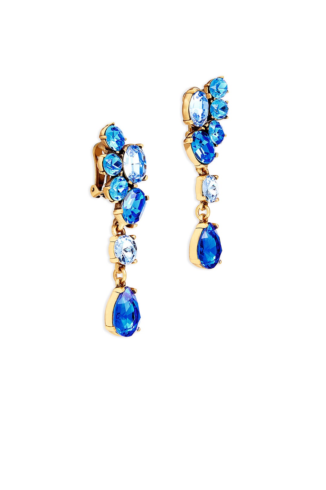 Asymmetrical Crystal Earring by Oscar de la Renta 1