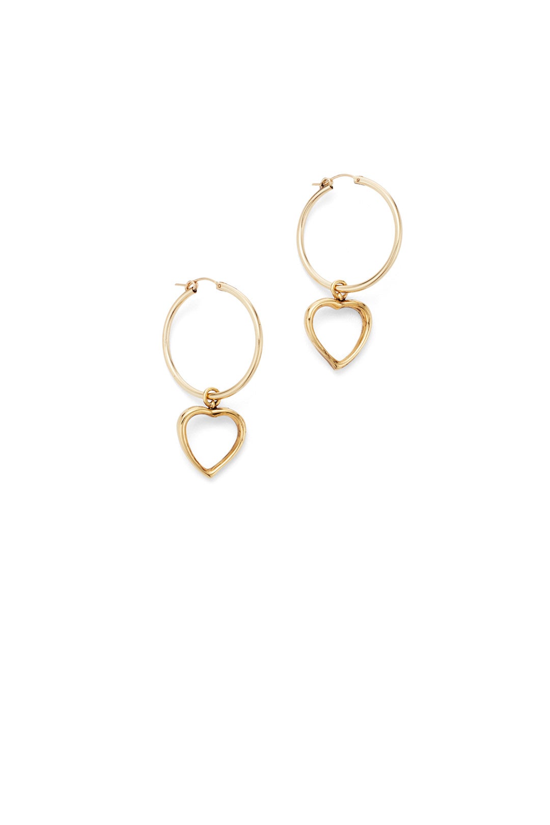 Gold Heart Hoops by Daughter 1