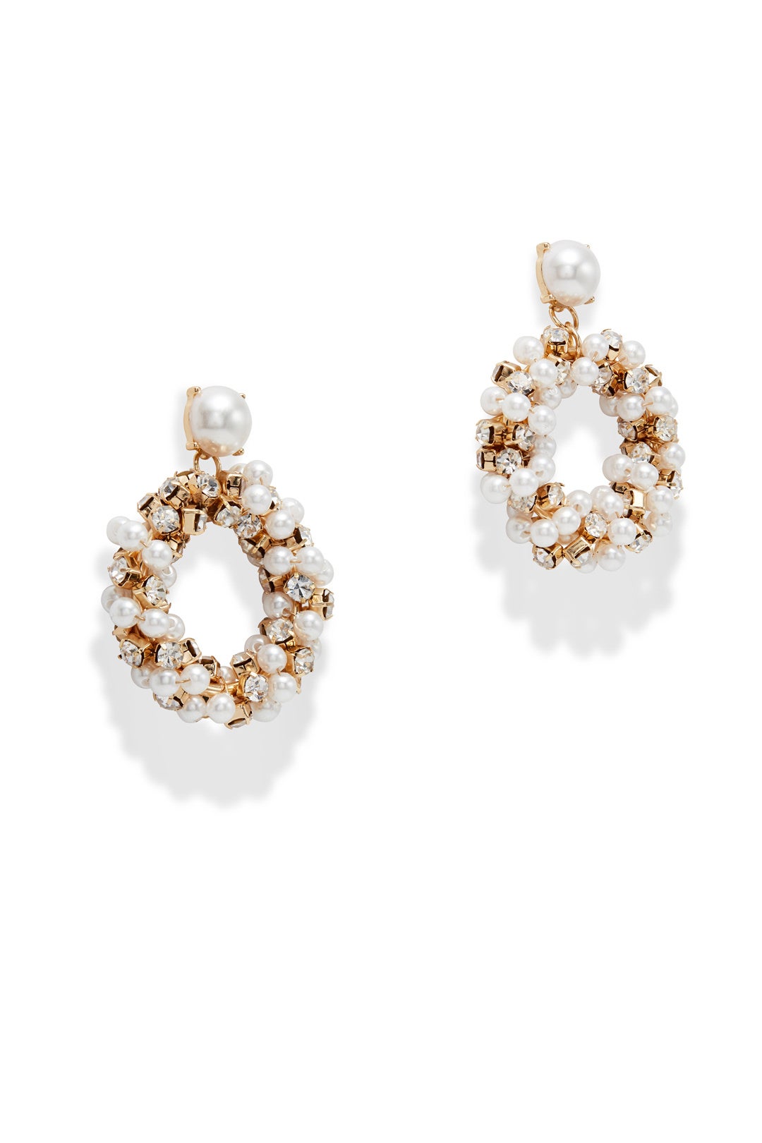 Pearl Drop Hoops by Slate & Willow Accessories 1