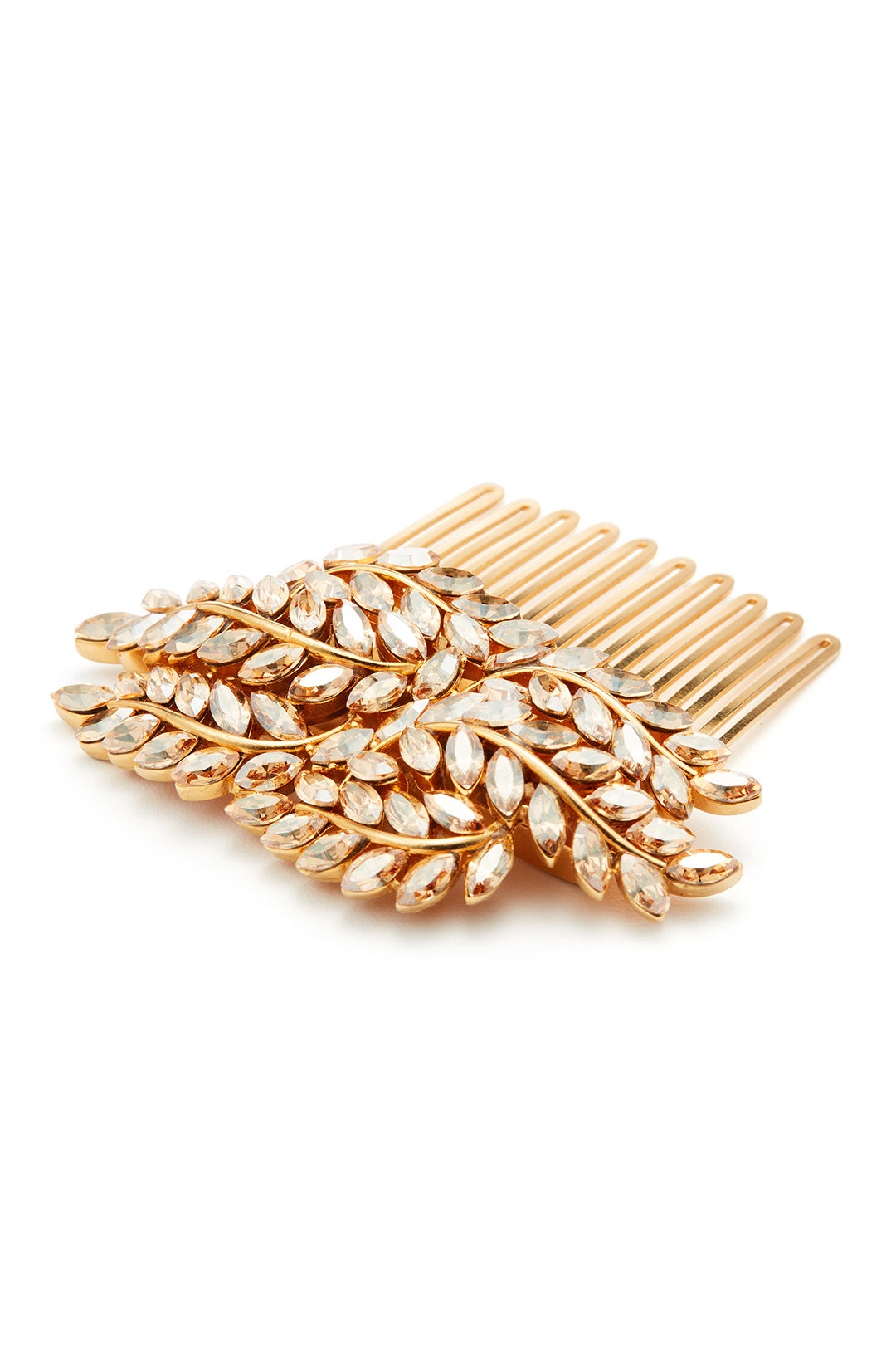 Crystal Leaves Gold Comb by Ben-Amun 1