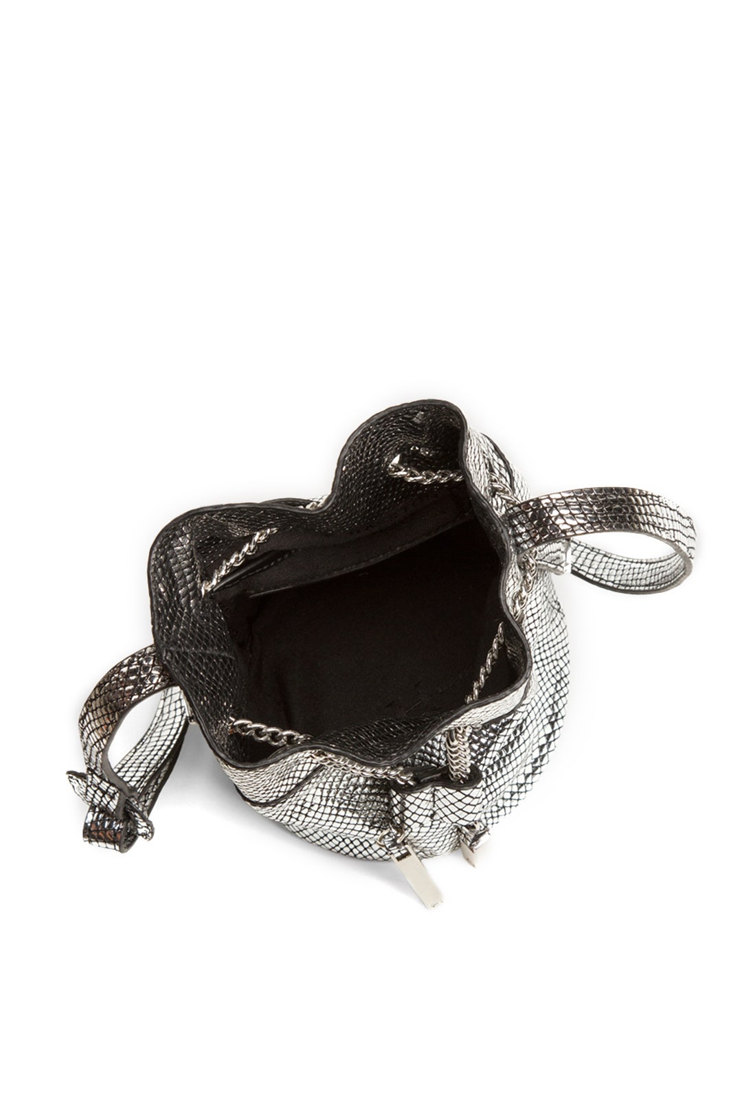Silver Mini Bucket by HALSTON Handbags 1