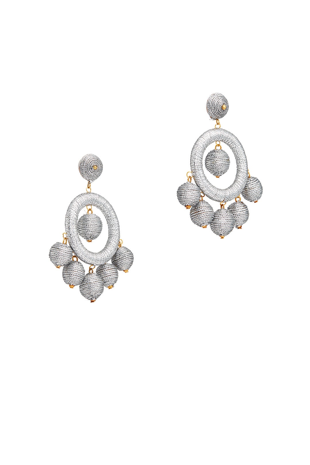 Silver Wrap Circle Earrings by Kenneth Jay Lane 1