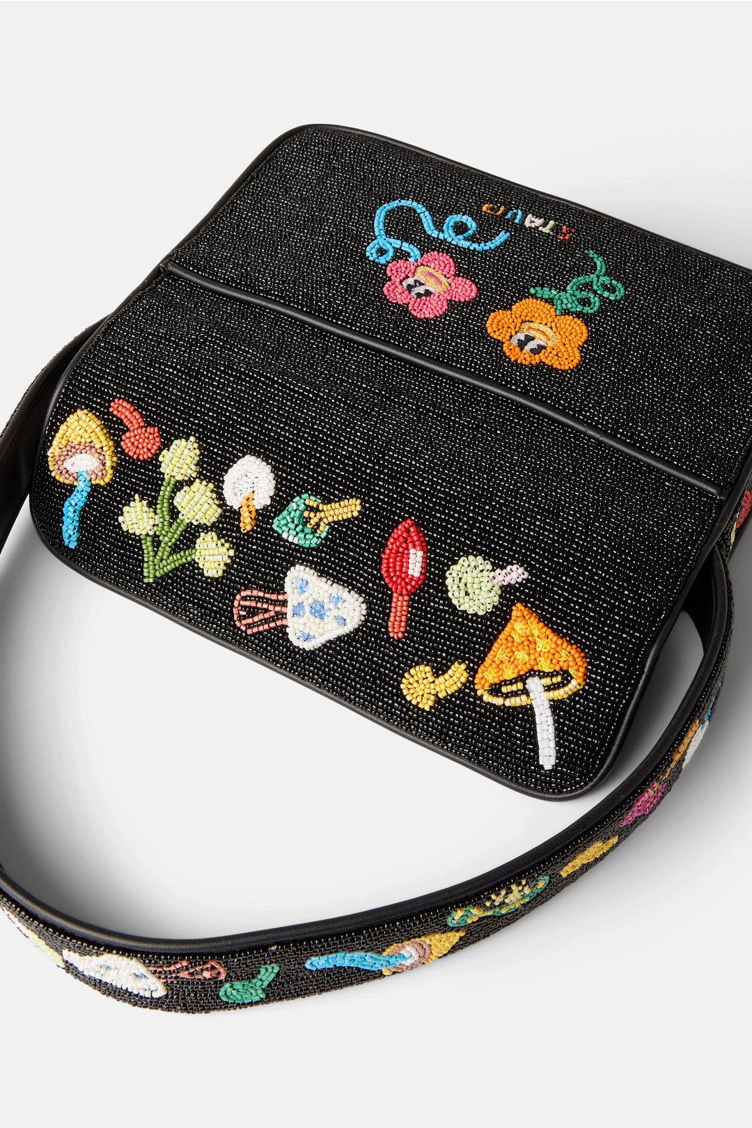 Mushroom Beaded Tommy Bag by Staud Accessories 2