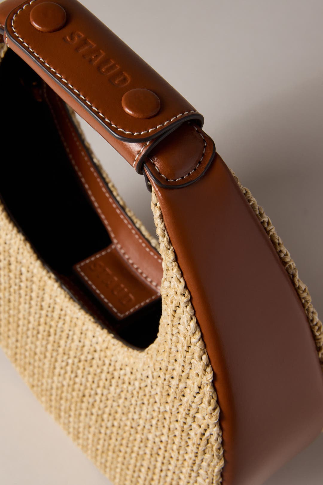 STAUD Mini Moon ハンドバッグ ブラウン Staud: Brown Mini Moon Bag | SSENSE