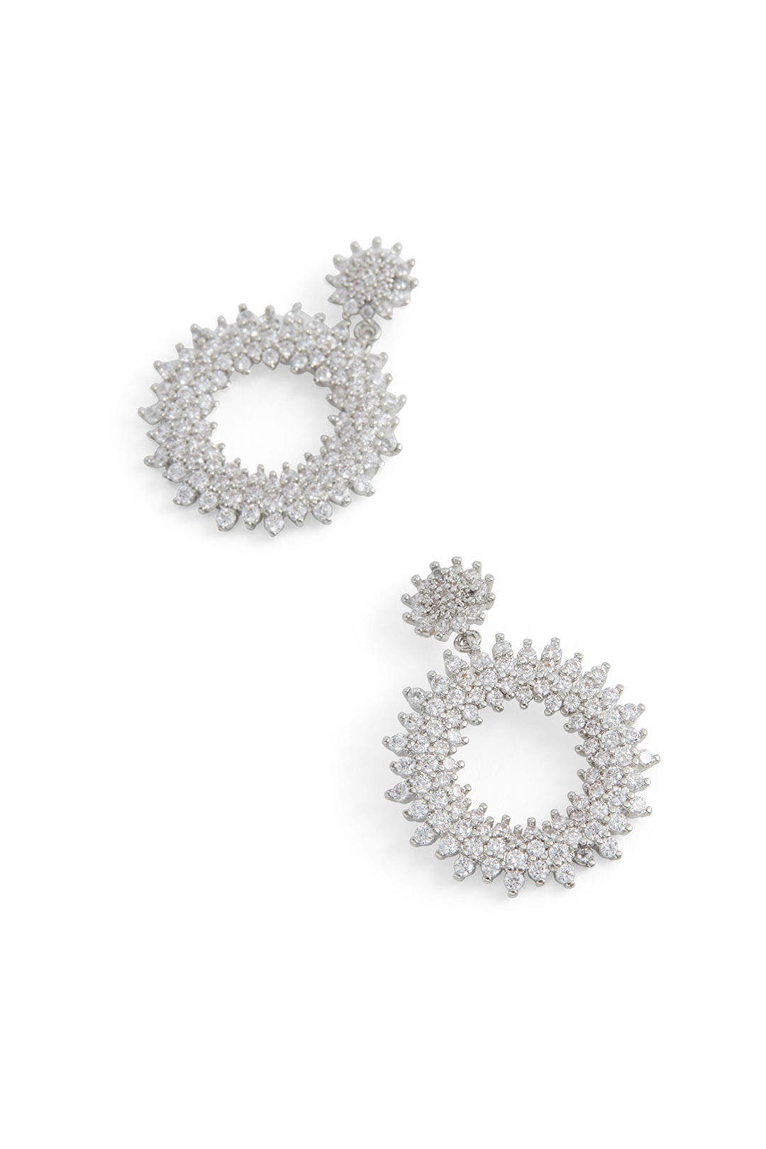 Small Crystal Drop Hoops by Slate & Willow Accessories 1