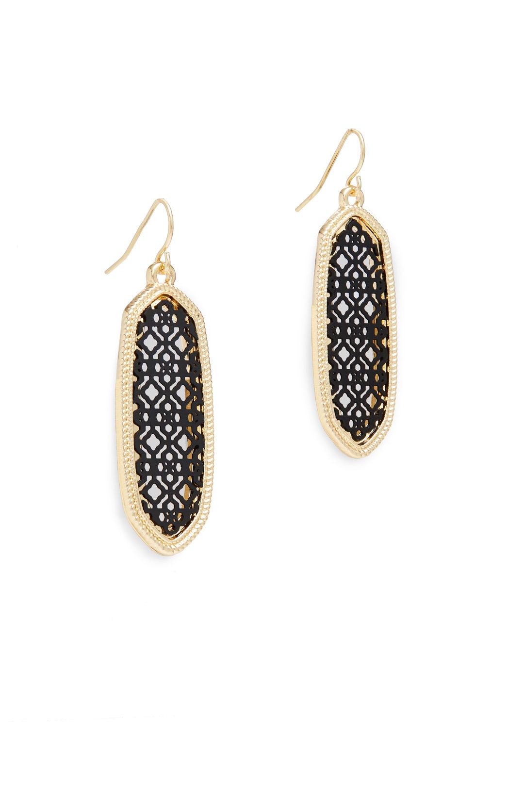 Black and Gold Lattice Drops by Slate & Willow Accessories 1