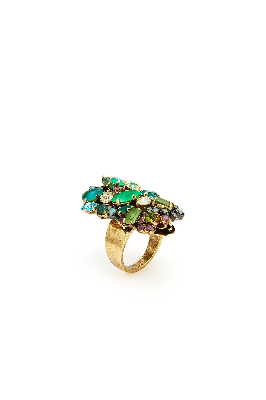 Emerald Cluster Ring by Erickson Beamon 1
