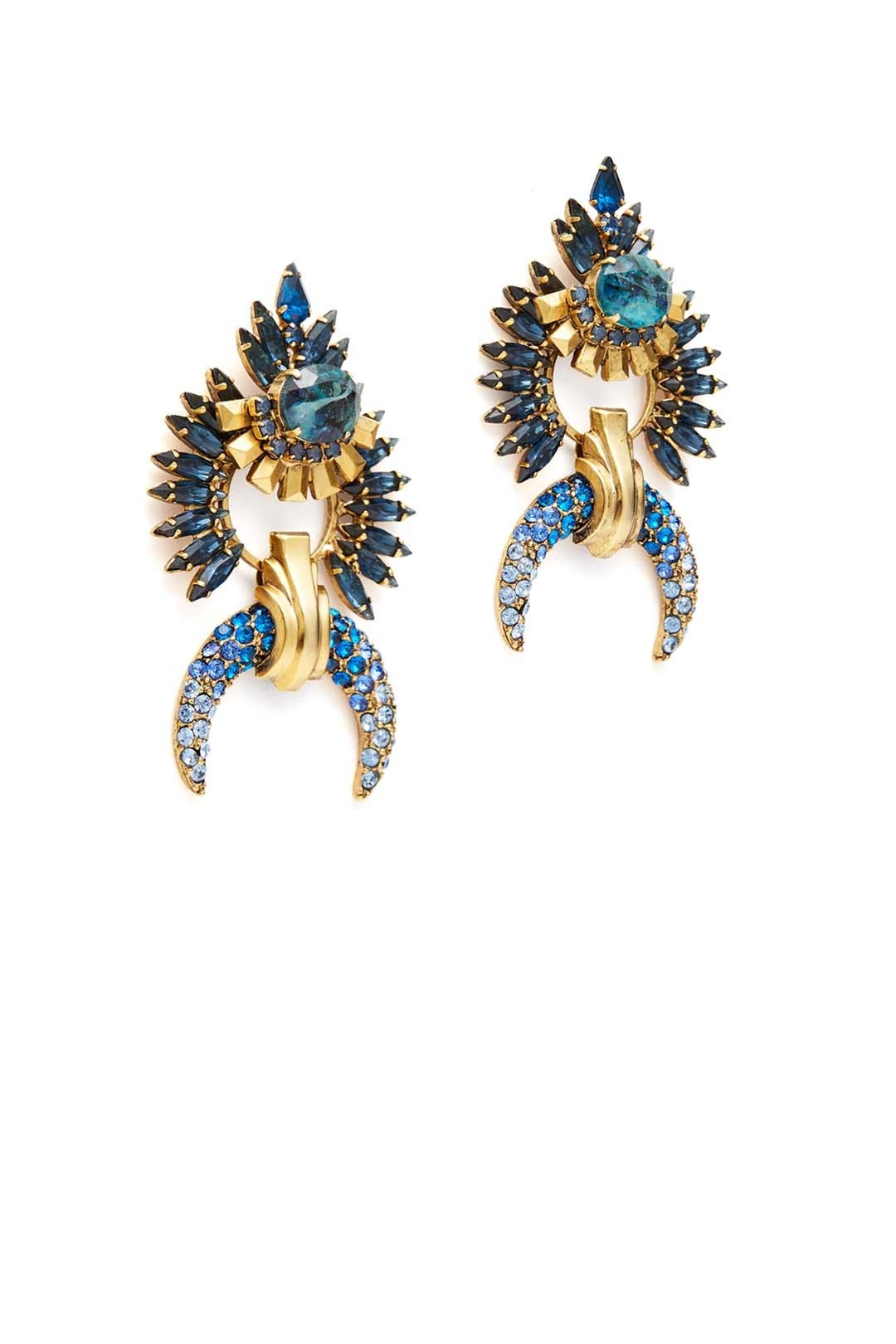 Blue Horn Bailey Earrings by Elizabeth Cole 1