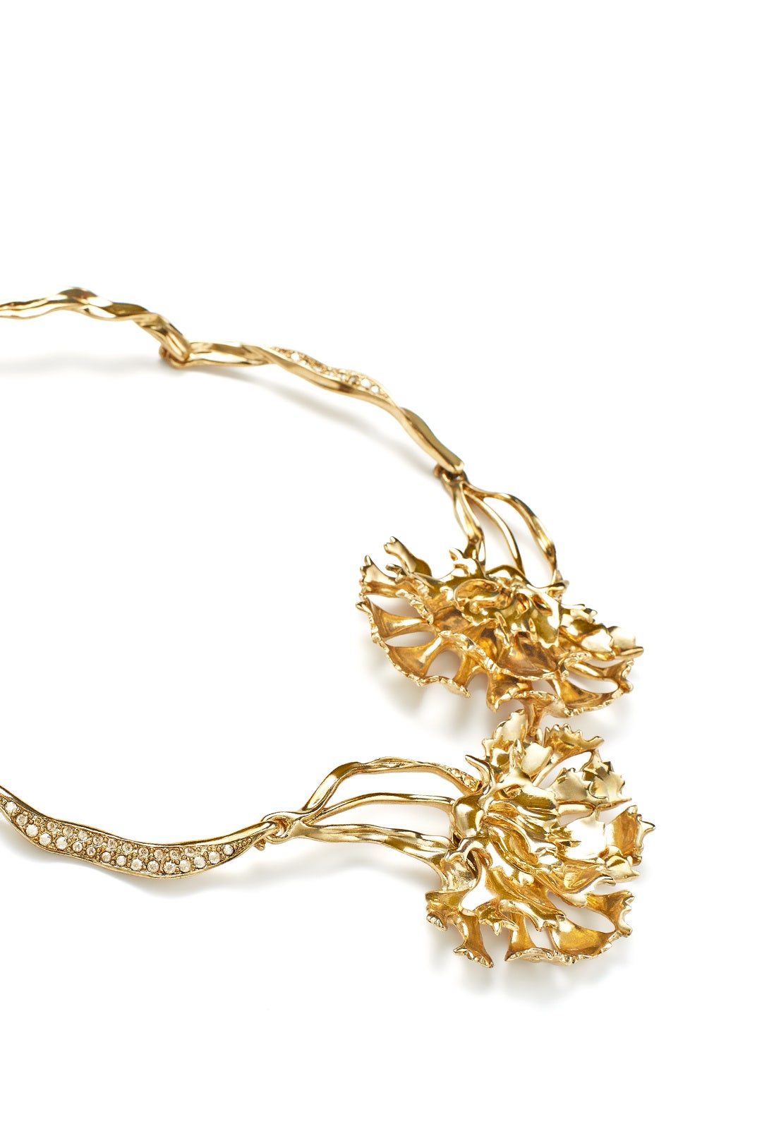 Light Gold Carnation Necklace by Oscar de la Renta 1