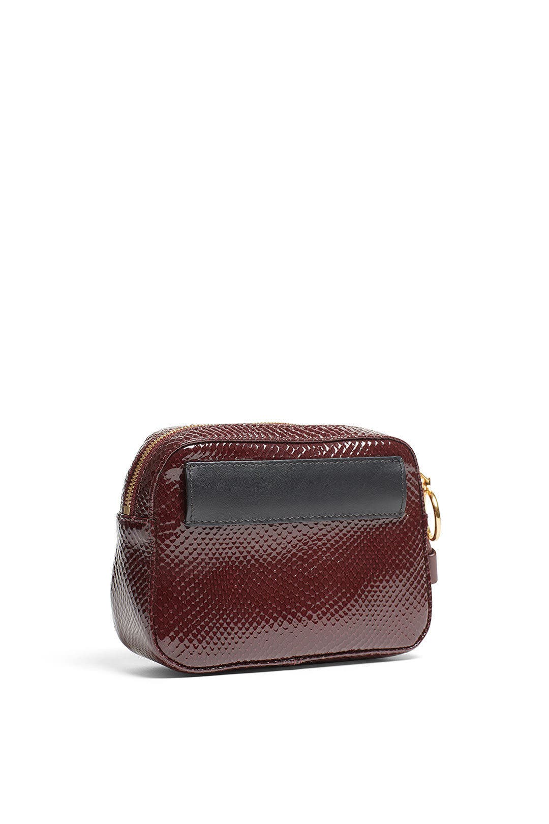 Burgundy Python Embossed Belt Bag by See by Chloé Accessories 1