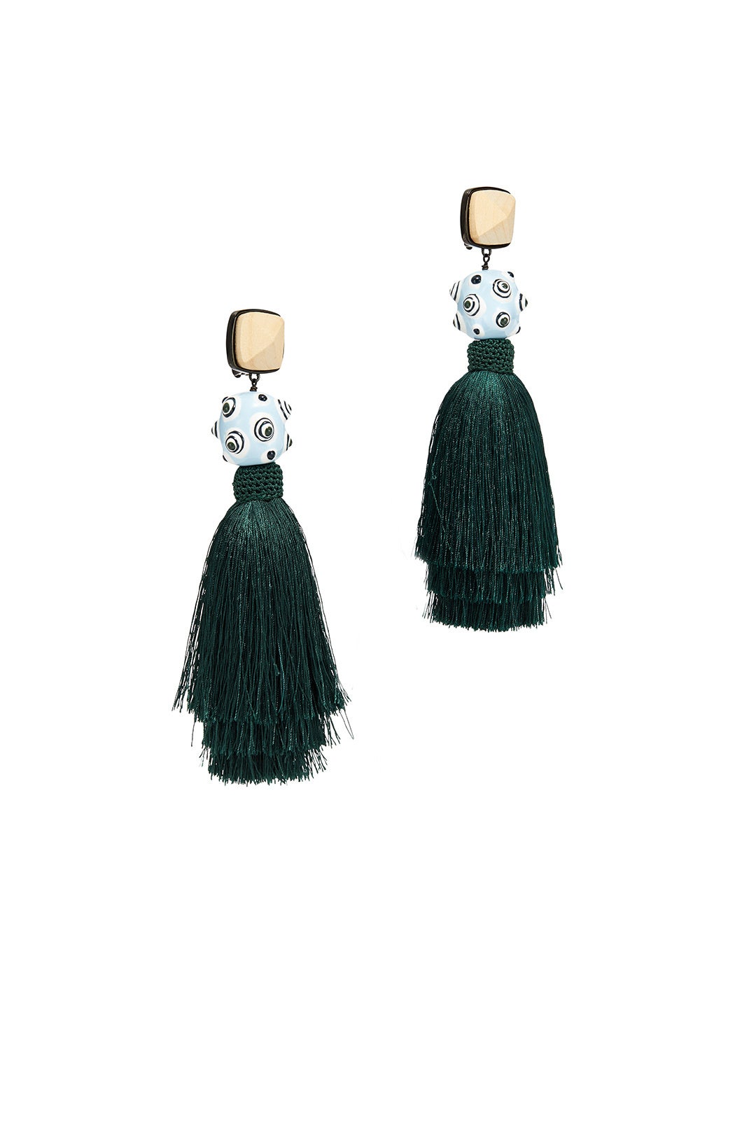 Green Tassel Earrings by Tory Burch Accessories 1