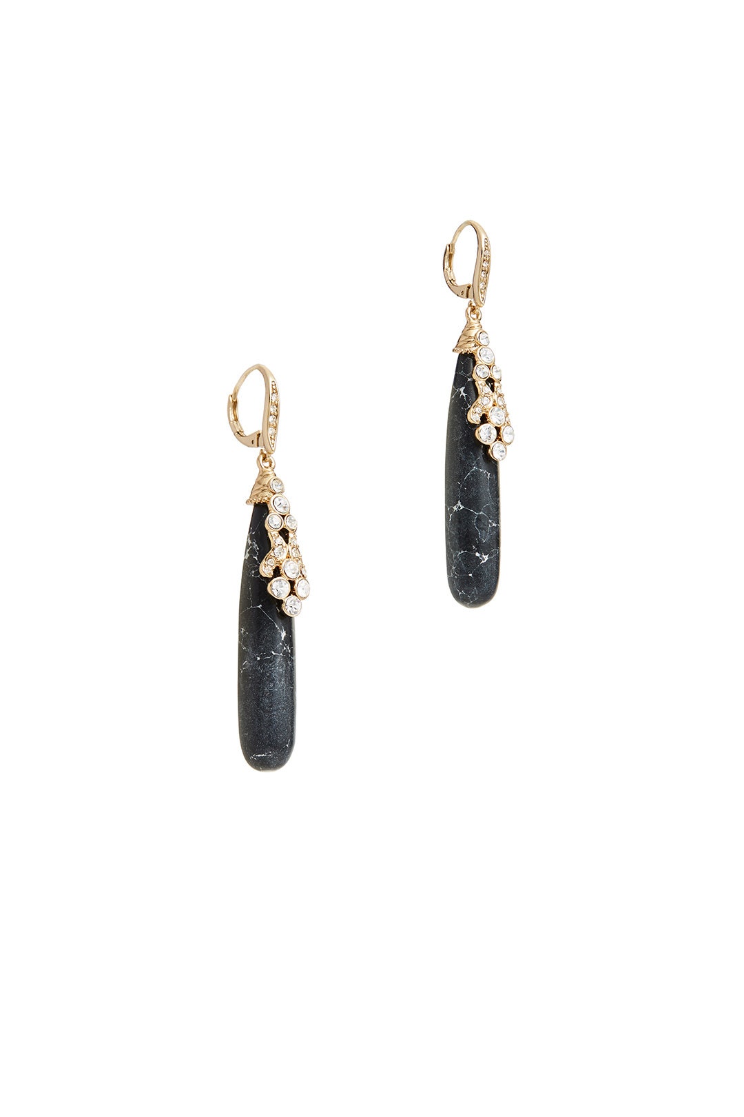 Jet Black Drop Earrings by Jenny Packham 1
