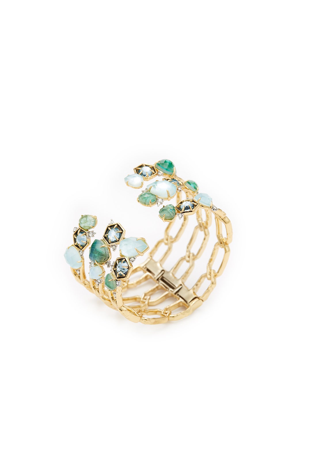 Mosaic Bypass Hinge Cuff by Alexis Bittar 1
