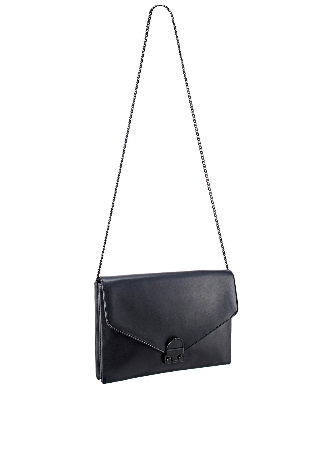  Black Nappa Lock Clutch by Loeffler Randall 1