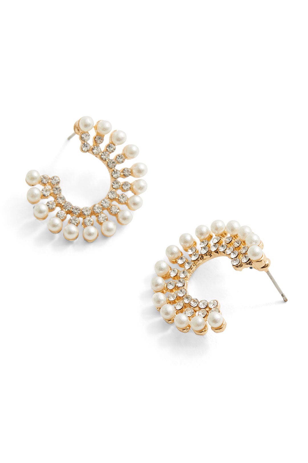 Pearl Circle Earrings by Slate & Willow Accessories 1