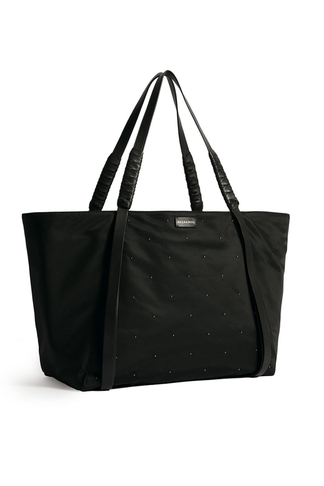 Black Nilo Stud East West Tote by AllSaints 1