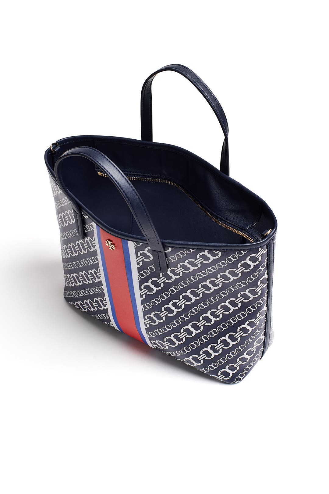 Navy Gemini Link Tote by Tory Burch Accessories | Rent the Runway