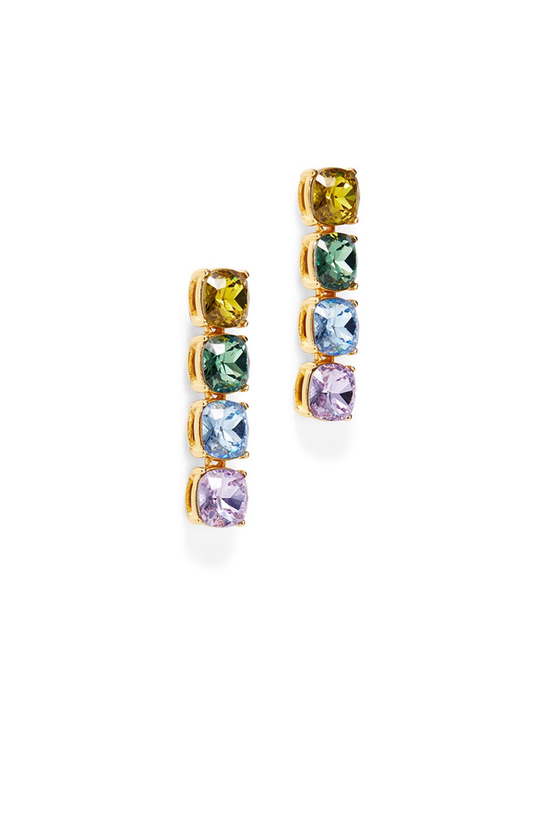 Pastel Crystal Drop Earrings by Kenneth Jay Lane 1