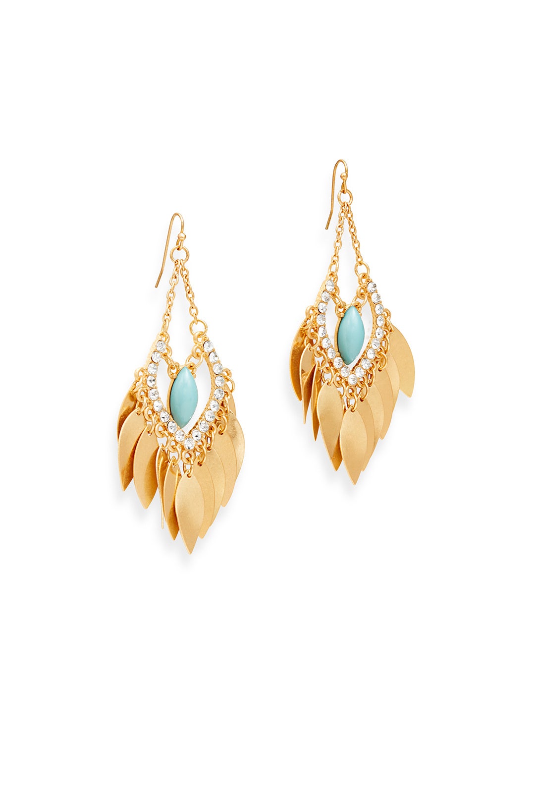 Gold Leaf Earrings by Slate & Willow Accessories 1