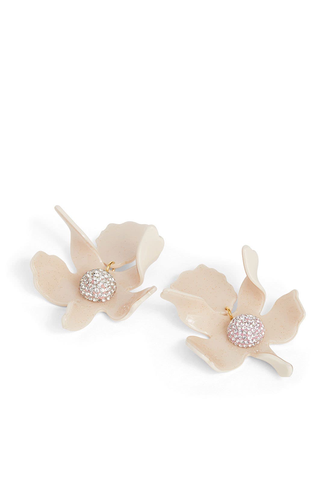 Dusty Pink Crystal Lily Earrings by Lele Sadoughi 1