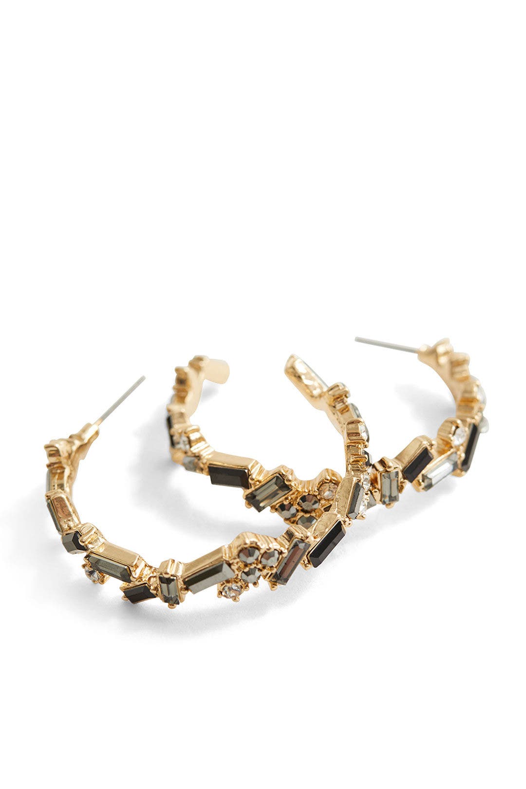 Crystal Medium Hoops by Slate & Willow Accessories 1