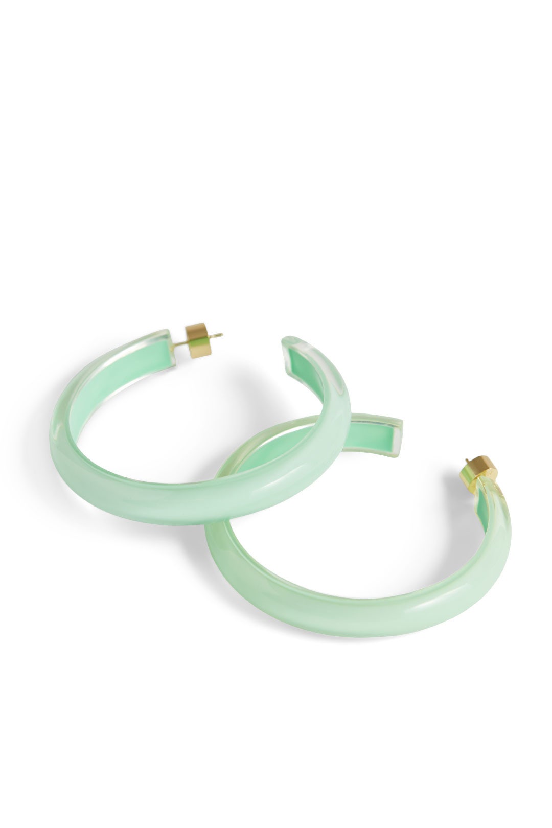 Mint Medium Jelly Hoops by Alison Lou 1