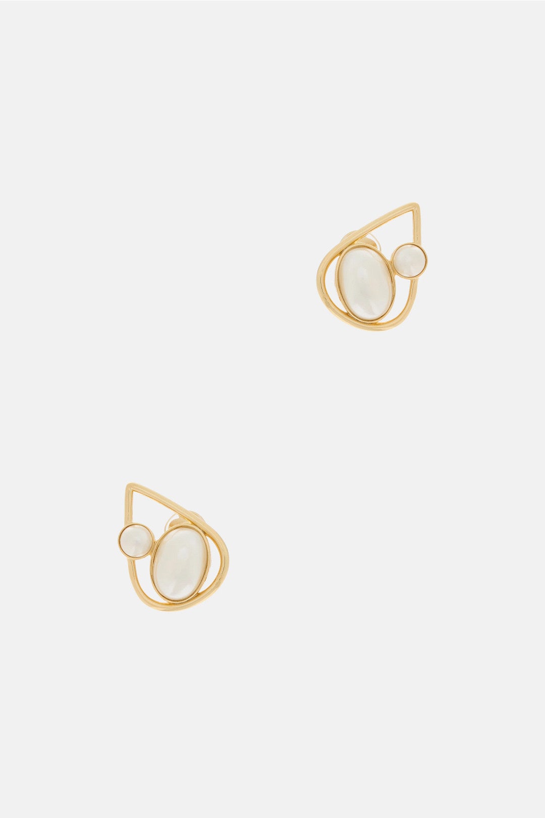 Pearl Cabochon Stud Earrings by Oscar de la Renta 1