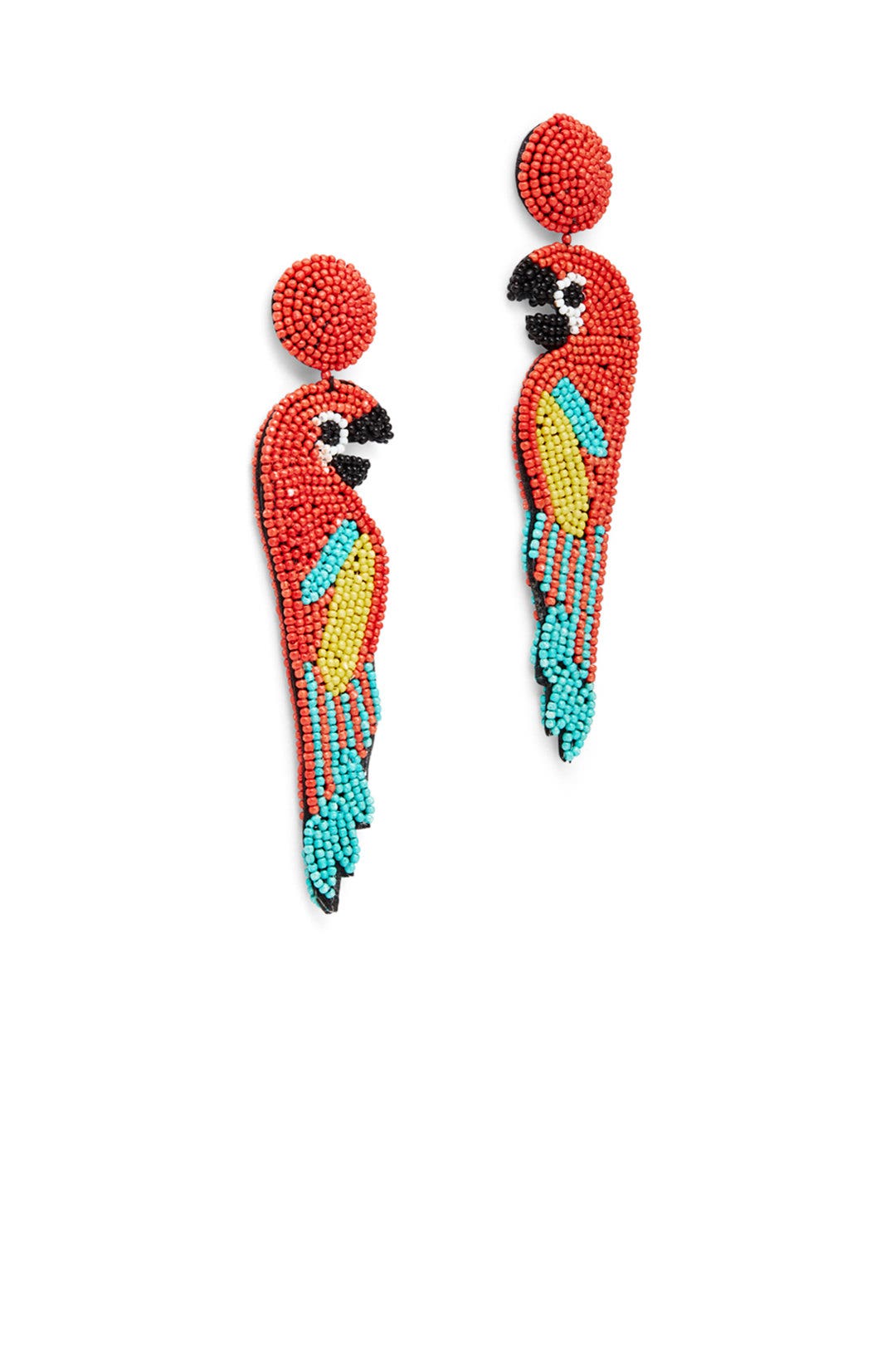 Beaded Parrot Earrings by Kenneth Jay Lane 1