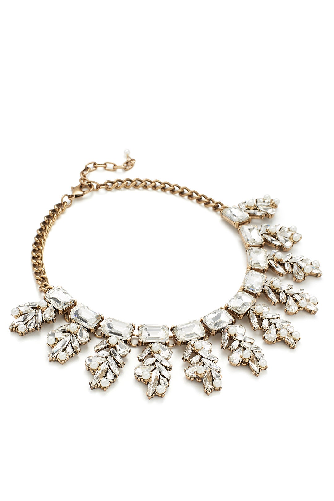 Crystal Leaf Necklace by Slate & Willow Accessories 1