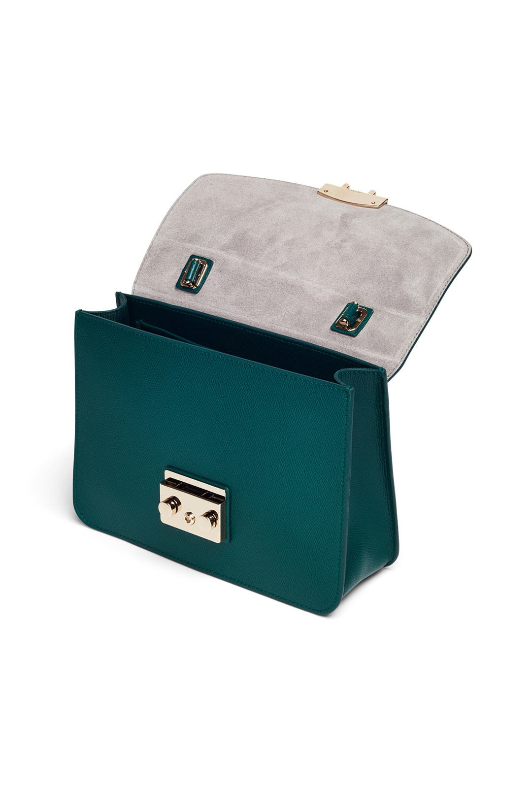 Teal Metropolis Small Top Handle Bag by Furla | Rent the Runway