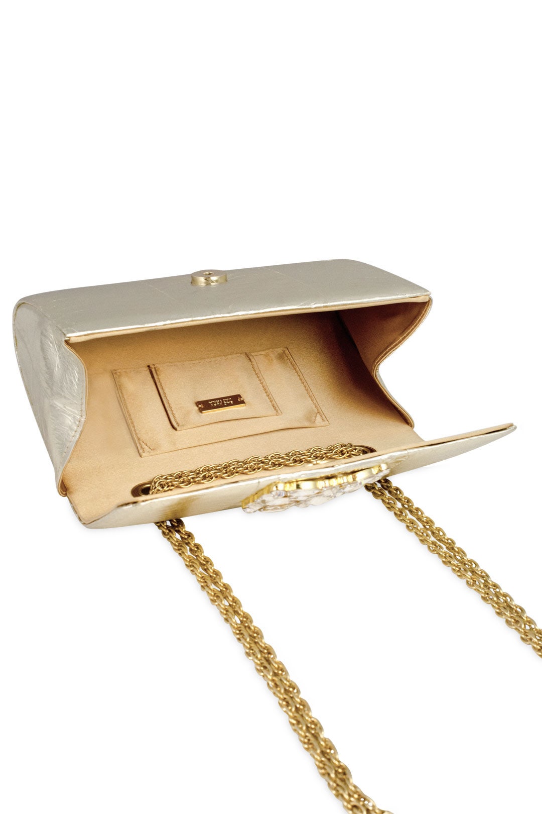 Corrine Gold Snake Clutch by Badgley Mischka Handbags 1