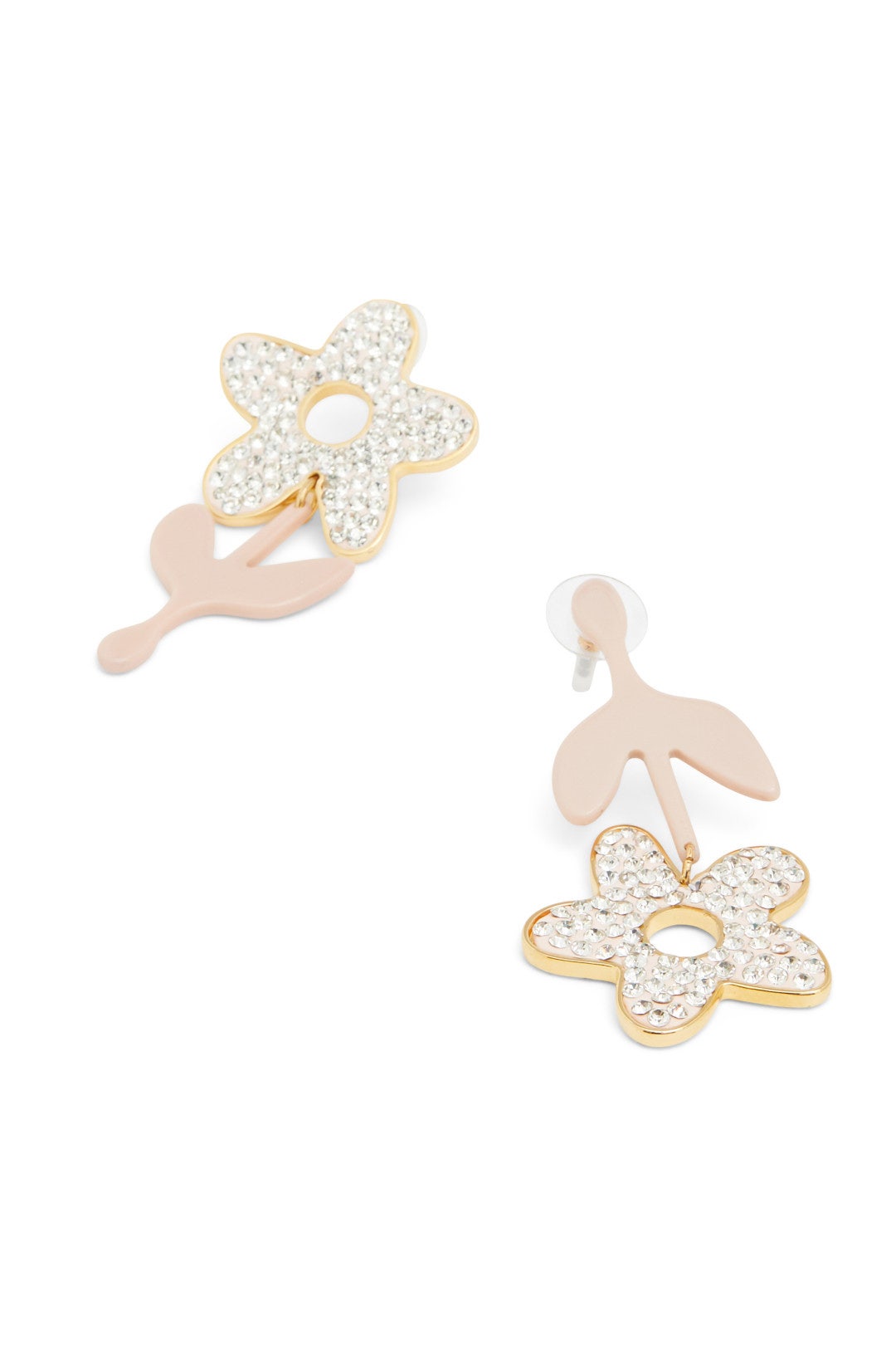 Crystal Flower Stem Earrings by Lele Sadoughi 1