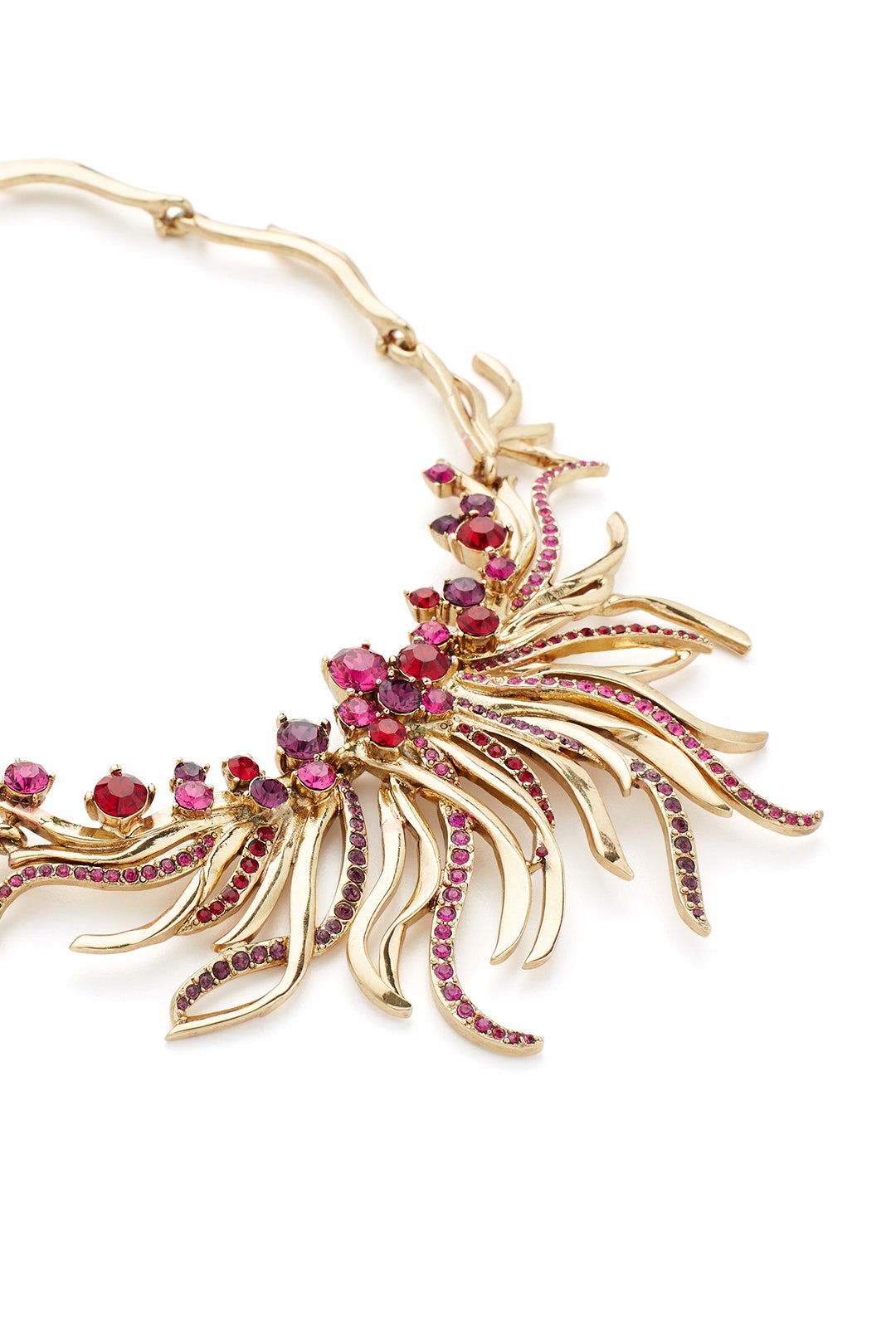 Pink Crystal Sea Swirl Necklace by Oscar de la Renta 1