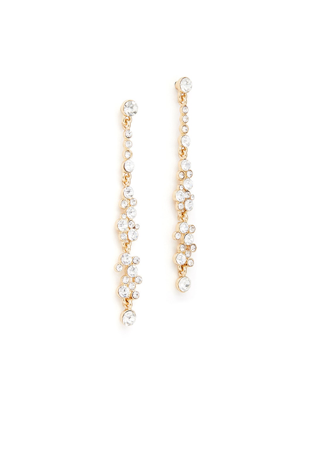 Gold Linear Drop Earrings by Loren Olivia 1