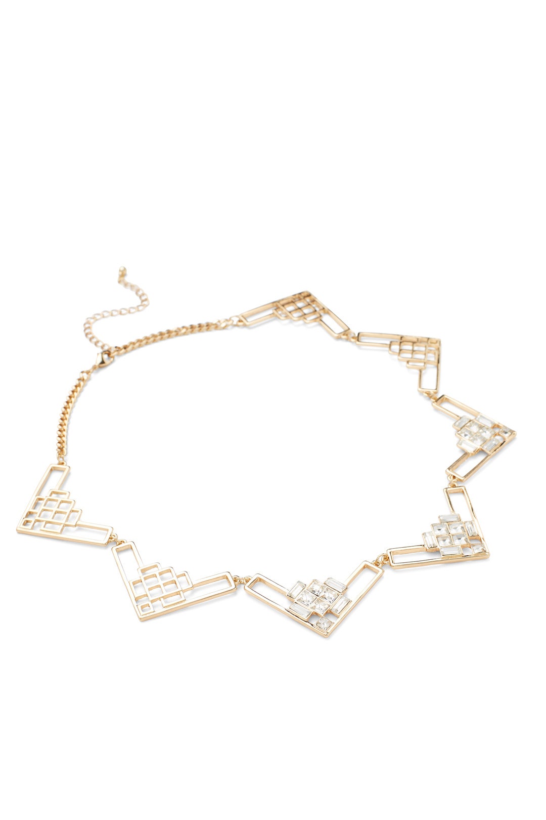 Gold Openwork Deco Necklace by Slate & Willow Accessories 1
